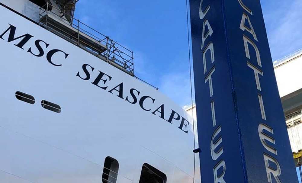Filonun bir sonraki gemisi Msc Seascape ilk kez denizle buluştu